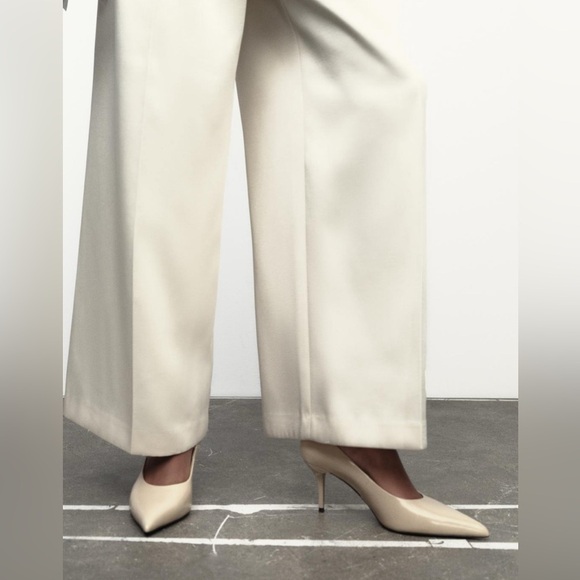 BRAND NEW ZARA LEATHER HEELS 38 with tag on (no box )! - Picture 8 of 12